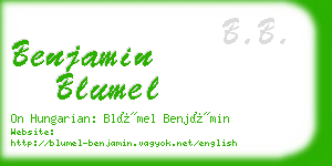 benjamin blumel business card